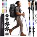 Unyqoos® Bâtons de trekking - Bâtons de randonnée télescopiques - Réglable 62-137 cm - Aluminium ultraléger 7075 - Bleu