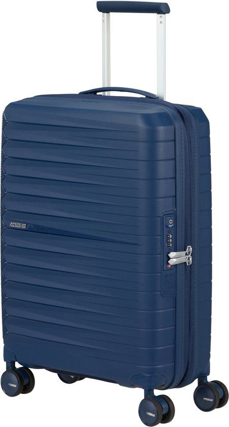 American Tourister FastForward spinner handbagage koffer - uitbreidbaar - Navy blue - 44 l