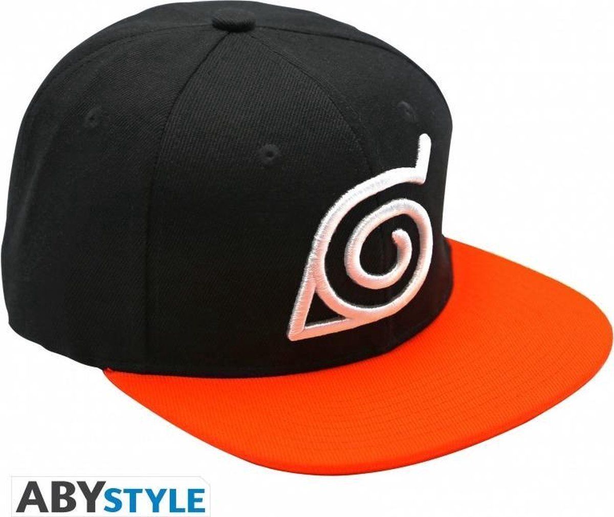 Abystyle NARUTO SHIPPUDEN - Snapback Cap - Black & Orange - Konoha