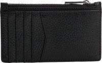 BOSS Leren Kaarthouder New Crosstown 10 CC With Zip Black Zwart