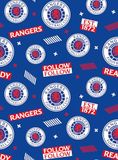 Danilo Promotions Ltd Glasgow Rangers FC Cadeaupapier, meerkleurig, 2 vellen met 2 etiketten, 70 cm x 50 cm
