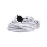 5 meter stroomkabel 16A 250V~2P+E verlengkabel H05VV-F 3G1,5mm² - verlenging Schucko/verlengstekker wit (5 meter)