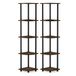 Furinno 5-traps hoekdisplay multifunctioneel rek, hout, Columbia walnoot/zwart, 29,46 x 29,46 x 146,56 cm