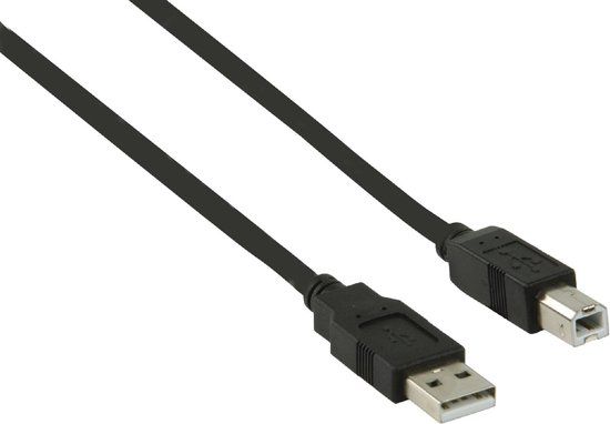 InLine USB-A naar USB-B Kabel - USB 2.0 - 10 meter - Zwart