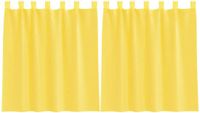 vidaXL Gordijnen voile met lussen 2 st 140x140 cm geel