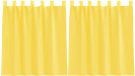 vidaXL Gordijnen voile met lussen 2 st 140x140 cm geel