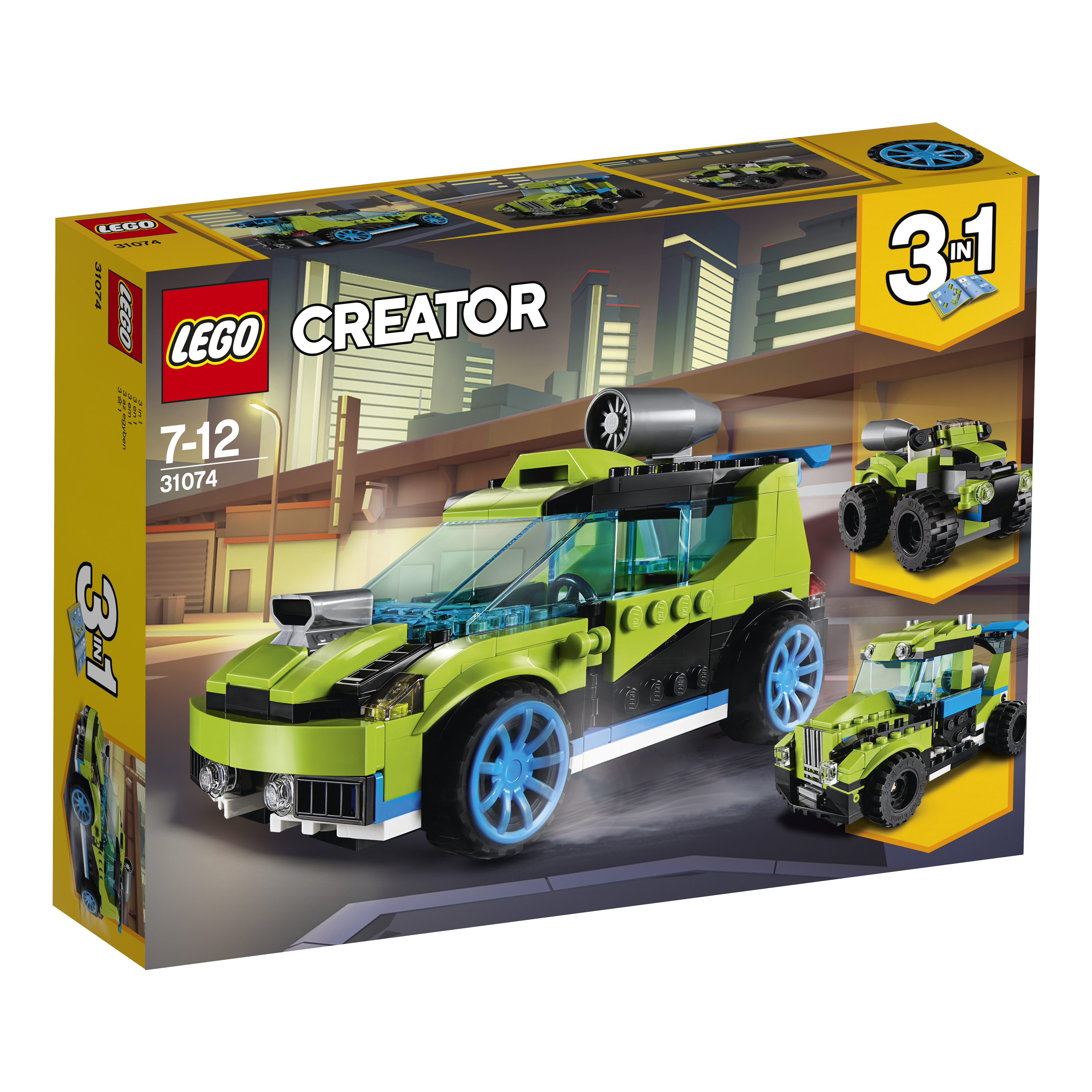 lego Creator Raketrallyauto - 31074 Schiet ervandoor vanaf de startlijn met de 3-in-1 raketrallyauto