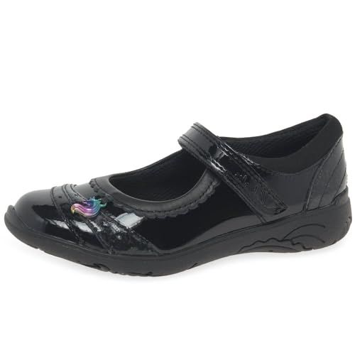 Clarks Relda Spark K. Childrens Black Pat, 11.5