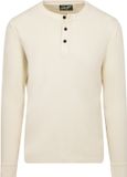 Superdry Trui Henley Textured Ecru - Maat XXL - Heren