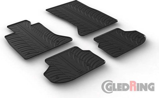 Gledring Rubbermatten BMW 5 Serie F10/F11 2010-2016 (T Profiel 4-delig + Montageclips)