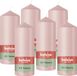 Bolsius - Gladde Stompkaarsen - Roze - 6 stuks - 15cm - 42 Branduren