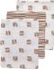 Meyco Baby Block Stripe washandjes - 3-pack - hydrofiel - camel - 20x17cm