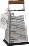 Excellent Houseware Rasp 4-zijdig met houten handvat - anti-slip bodem