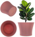 KADAX Kleine kunststof plantenpot voor vetplanten en kruiden, moderne sierpot voor binnen en buiten (poederroze, 16 cm)