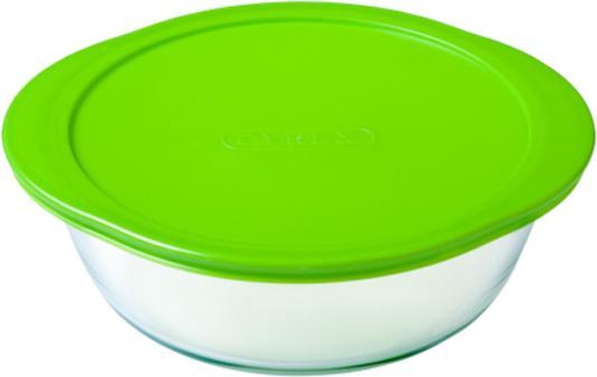 Pyrex Cook & Store Schaal Rond - Inclusief Deksel - Borosilicaatglas - 2,2 liter - Transparant