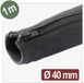 Quadrios 25CA763 Gevlochten slang Zwart Polyester 1 m 40 mm