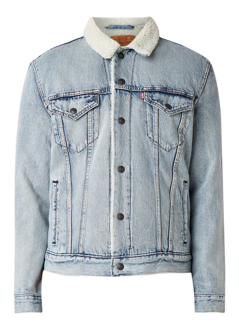 Levi's Trucker denim jack met teddyvoering - 5400599450395