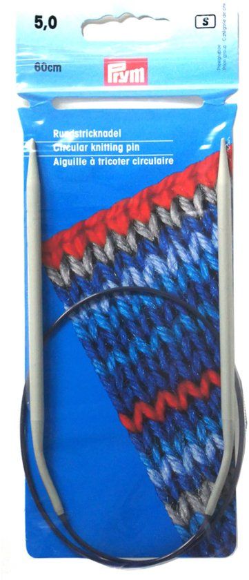Prym Rondbreinaalden 5mm Grijs Kunststof/Karton/Metaal 60 cm