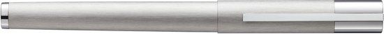 LAMY scala zilver vulpen - vulpen van geborsteld roestvrij staal & hoogglans verchroomde greep en clip - penpunt maat M - elegant, minimalistisch ontwerp - incl. inktpatroon T 10 blauw - rechtshandig
