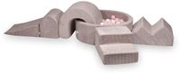 Mimii Foam speelset met rond ballenbad 90x30 Corduroy + 5 elementen