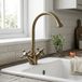 Aquanello Robinet de cuisine bronze bec rond Heritage Ascot BN-4003-HA