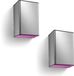 Philips Hue Resonate Wandlamp voor Buiten Up & Down (Roestvrij Staal) - 2 stuks - Wit en Gekleurd Licht - Hue White and Color Ambiance