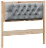 vidaXL Hoofdbord Massief Grenenhout Bruin en Lichtgrijs 90 cm