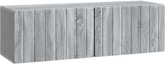 vidaXL Wandmontage TV-kast 98 x 31 x 30 cm Grijs Sonoma Bewerkt hout