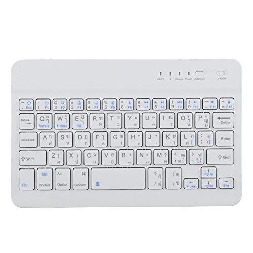 M ugast Draadloos Thais toetsenbord, ultradun multifunctioneel Bluetooth-toetsenbord met schaarvoeten Ontwerp voor computer Desktop Laptop Tablet