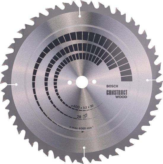 Bosch - Cirkelzaagblad Construct Wood 400 x 30 x 3,2 mm, 28T - 2608640703