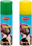 Goodmark Carnaval verkleed haarverf - haarspray - groen en geel - 2x 125 ml
