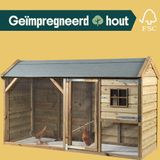 Voldux Poulailler Kiki Brun Métal Bois Animal de la ferme
