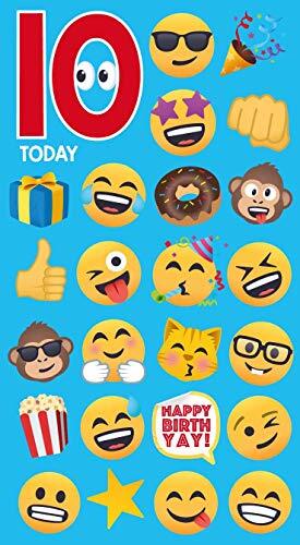 JoyPixels JoyPixels Emoji Age 10 Verjaardagskaart - 10e Verjaardagskaart