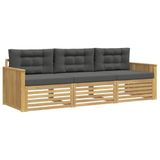 vidaXL - Buiten - bank - set - 3 - st - Wit - en - antracietkleurig