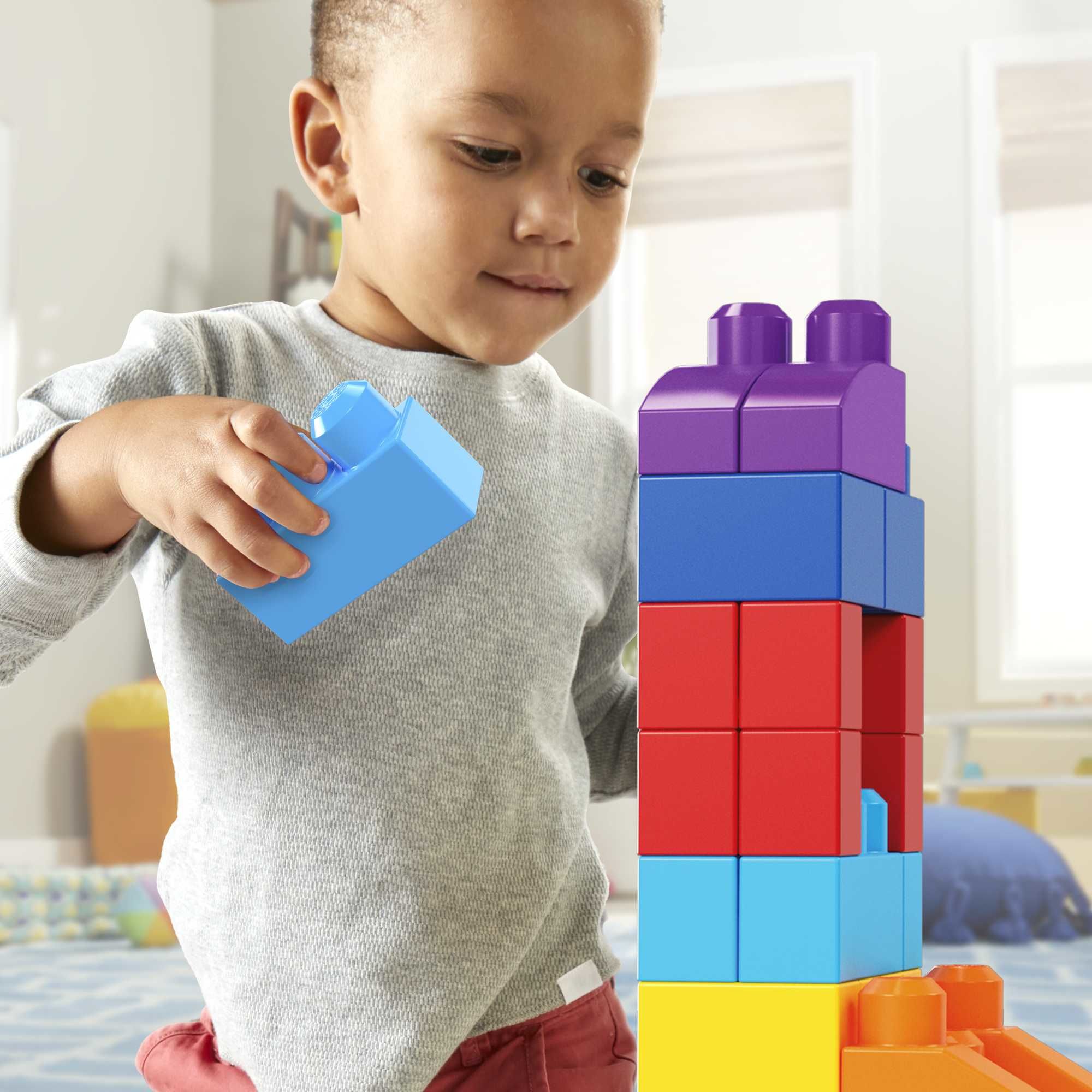 MEGA BLOKS First Builders 80 Maxi blokken met tas - Constructiespeelgoed