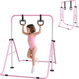 HOMCOM Kindergymnastiekstang - Staal - Roze