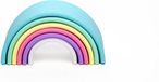 dëna 6-delige Speelgoedset Pastel regenboog silicone