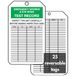 Accuform Signs MGT207CTP inspectie recordlabel, legende "Emergency Shower & Eye WASH Test Record", 14,6 cm Lengte x 8,3 cm Breedte x 0,01 cm Dikte, PF-Cardstock, Groen/Zwart op Wit (Pack van 25)