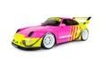 Solido RWB Bodykit 2024 1:18 Roze | Detailgetrouwe Diecast modelauto, Widebody sportwagen met achtervleugels, witte velgen, verzamelvoertuig voor tuning-fans