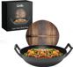 GrillX Wokpan Fonte - Met Houten Deksel - Ø 36cm