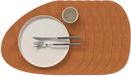 LIND DNA set van 6 Nupo placemat curve 37x44cm nature