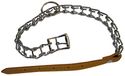 CROCI Verchroomde Ladderkraag met leer, 50 cm x 2,5 mm