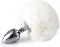 Go Go Gadget - Bunny Tail - ButtPlug - Fluffy Konijnenstaart - Sex Speeltjes - Wit