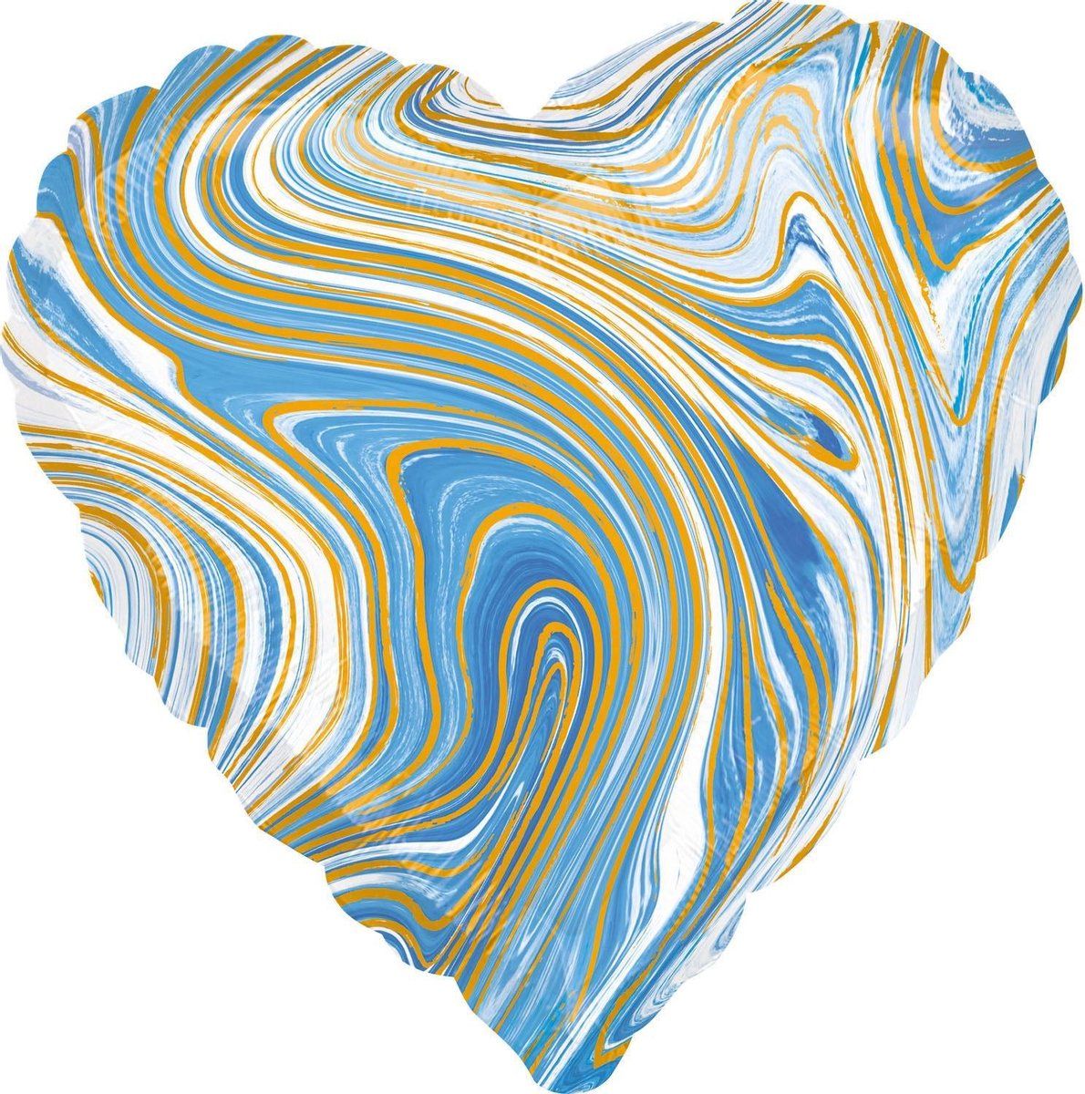 Amscan Folieballon Blue Heart 45 Cm Metallic - Multicolor