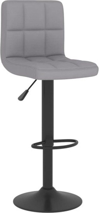 vidaXL Barkruk stof lichtgrijs