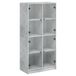 vidaXL Armoire haute avec portes 68x37x142 cm bois de particules gris béton