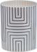 Spirella Tandenborstelhouder GRAPHIC – Badkamer Beker voor Tandpasta en Tandenborstel – Wit – 7,3 x 9 cm