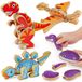 Dinosaurus speelgoed - Briques de construction - 30 pièces - Coloré - Pour 4 dinosaures