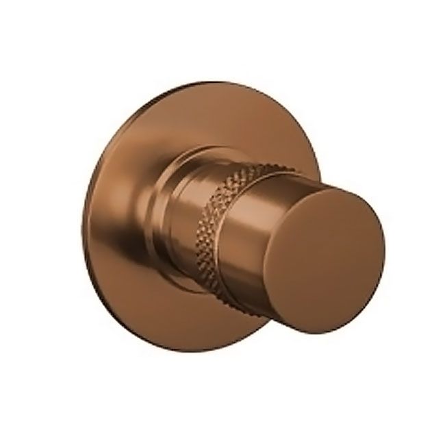 Brauer Stopkraan Copper Edition Inbouw Thermostatisch Rond Geborsteld Koper PVD 1 Greeps