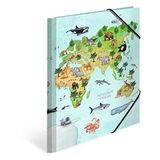 HERMA Verzamelmappen A4 wereldkaart, 3 stuks